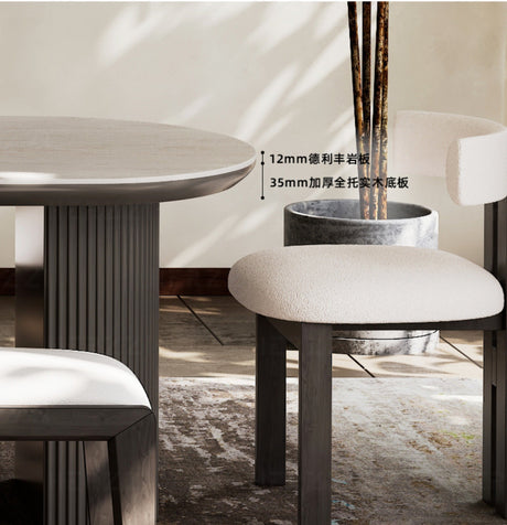 HERZZI Alaric Rustic Elegant Black Oval Dining Set from HERZZI