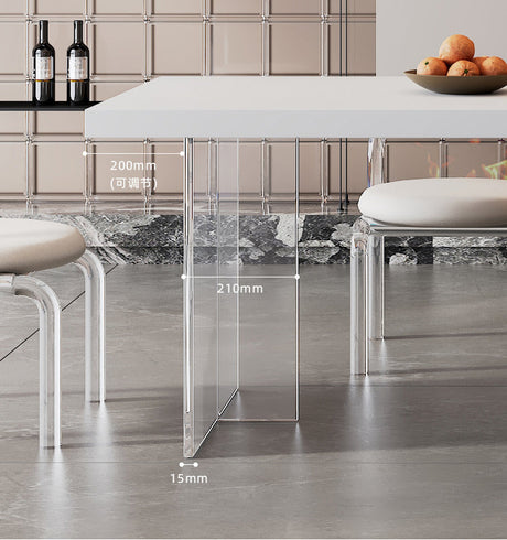 HERZZI Alhambra Minimalist Transparent Dining Set from HERZZI