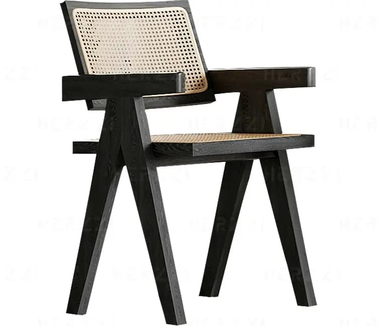 HERZZI Amaryllis Vintage Solid Wood Dining Chair - Antique Style with Armrests from HERZZI