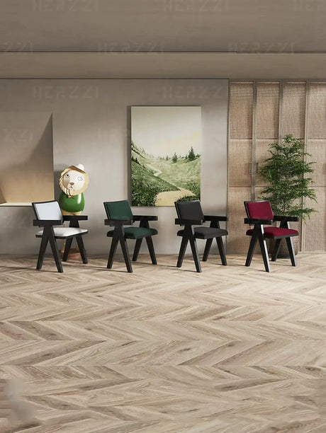 HERZZI Amaryllis Vintage Solid Wood Dining Chair - Antique Style with Armrests from HERZZI