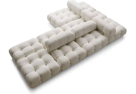 HERZZI Araceli Cozy Modular Sofa - French Cream Tofu Block Wabi-Sabi Style from HERZZI