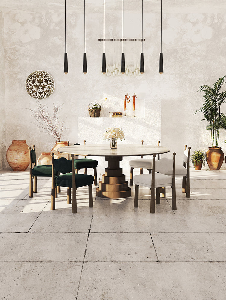 HERZZI Delphine Rustic Elegant Wood Dining Chair from HERZZI
