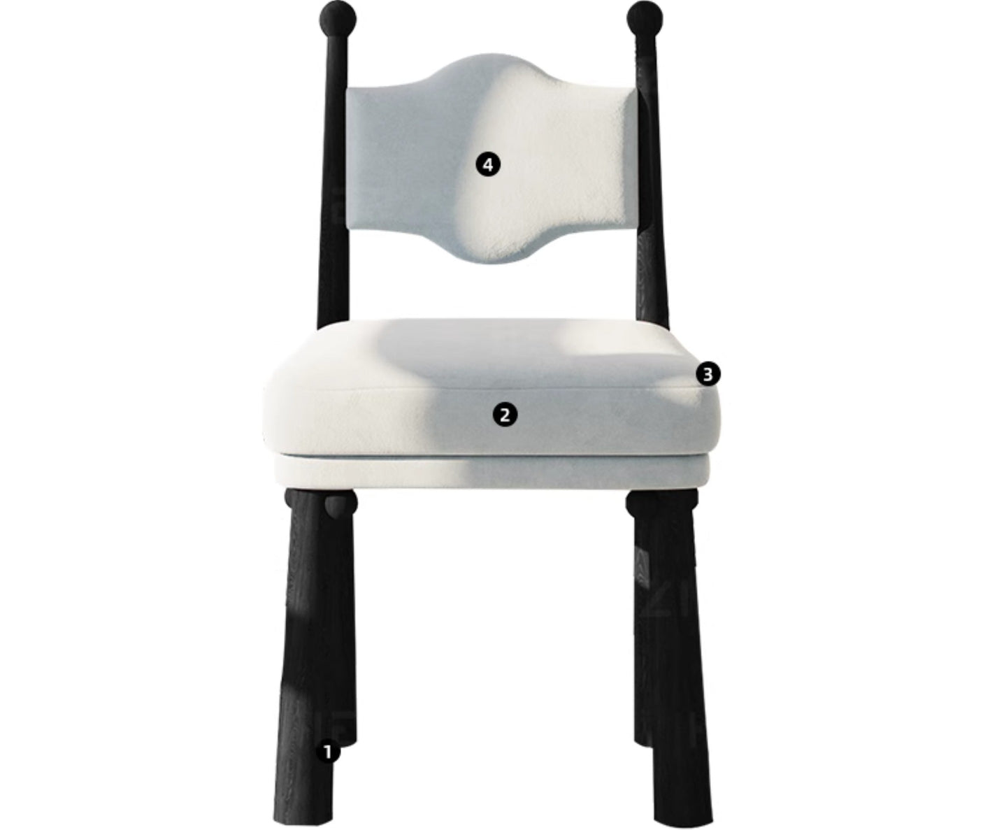 HERZZI Delphine Rustic Elegant Wood Dining Chair from HERZZI