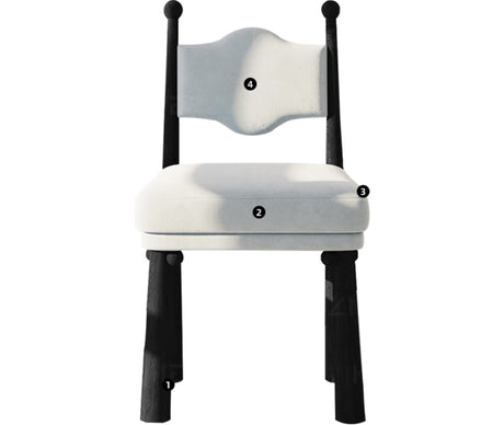 HERZZI Delphine Rustic Elegant Wood Dining Chair from HERZZI