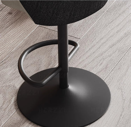 HERZZI Elowen Adjustable Modern Bar Stool - Black & White Elegant Design from HERZZI