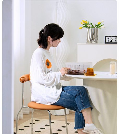 HERZZI Elowen Chic Minimalist Stainless Steel Stool from HERZZI