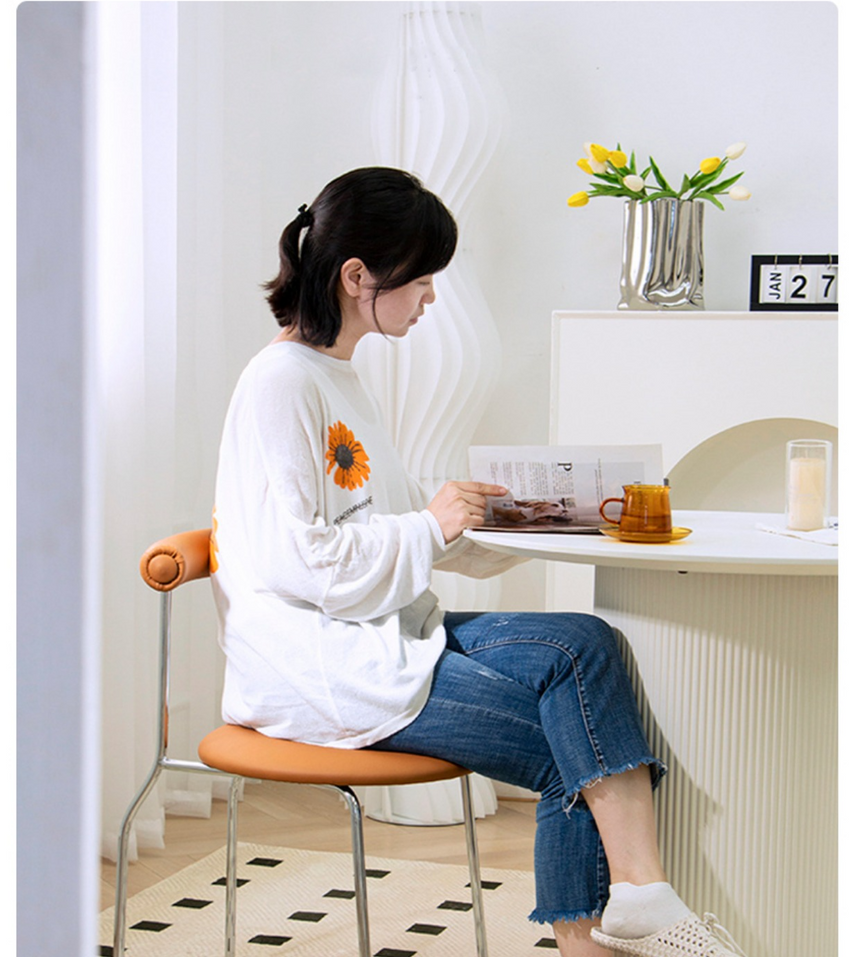 HERZZI Elowen Chic Minimalist Stainless Steel Stool from HERZZI