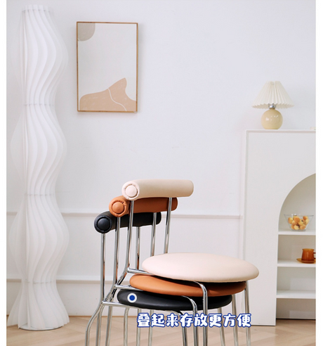 HERZZI Elowen Chic Minimalist Stainless Steel Stool from HERZZI