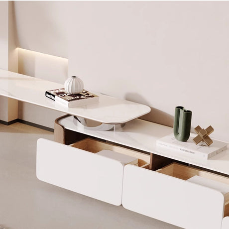 HERZZI Elowen Chic Modern Multifunctional Solid Wood Telescopic TV Cabinet from HERZZI