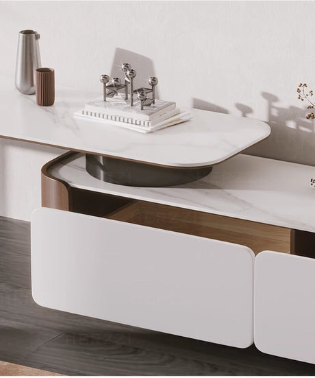 HERZZI Elowen Chic Modern Multifunctional Solid Wood Telescopic TV Cabinet from HERZZI