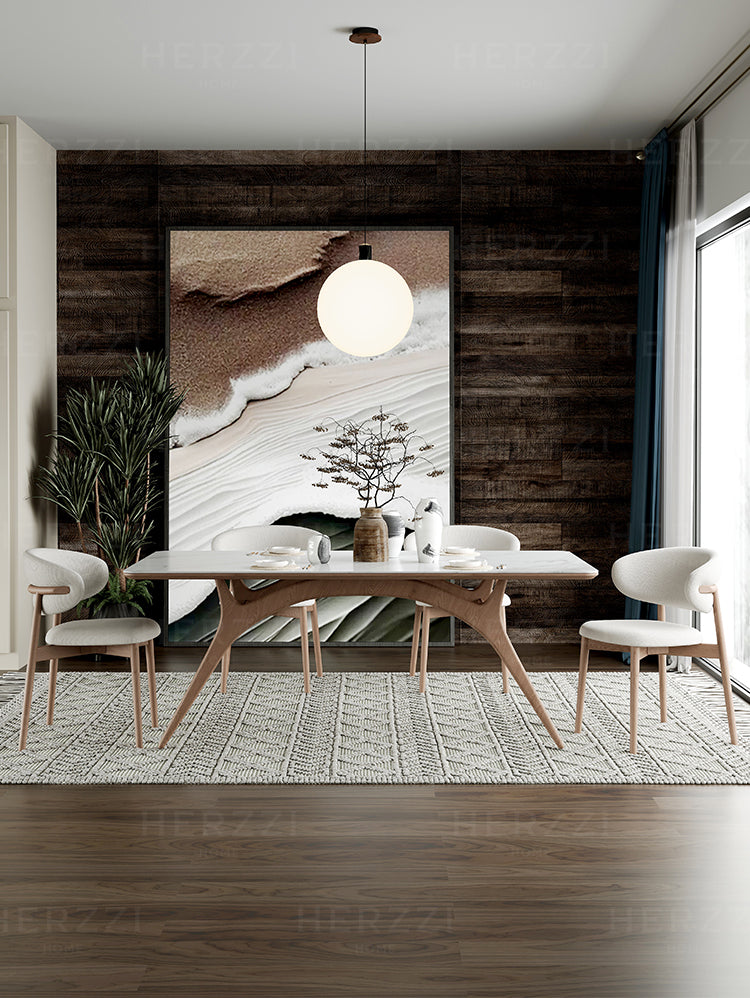 HERZZI Isolde Urban Solid Wood Dining Chair - Antique Style, Simple Backrest, Restaurant Stool from HERZZI