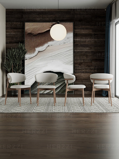HERZZI Isolde Urban Solid Wood Dining Chair - Antique Style, Simple Backrest, Restaurant Stool from HERZZI