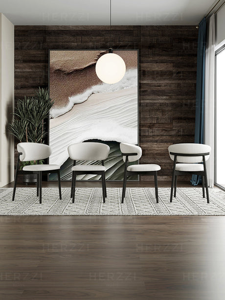 HERZZI Isolde Urban Solid Wood Dining Chair - Antique Style, Simple Backrest, Restaurant Stool from HERZZI
