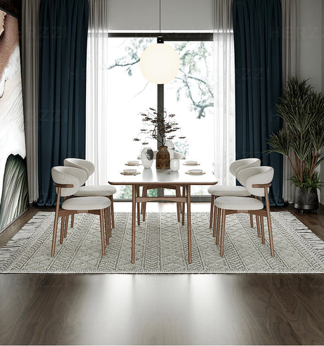 HERZZI Isolde Urban Solid Wood Dining Chair - Antique Style, Simple Backrest, Restaurant Stool from HERZZI