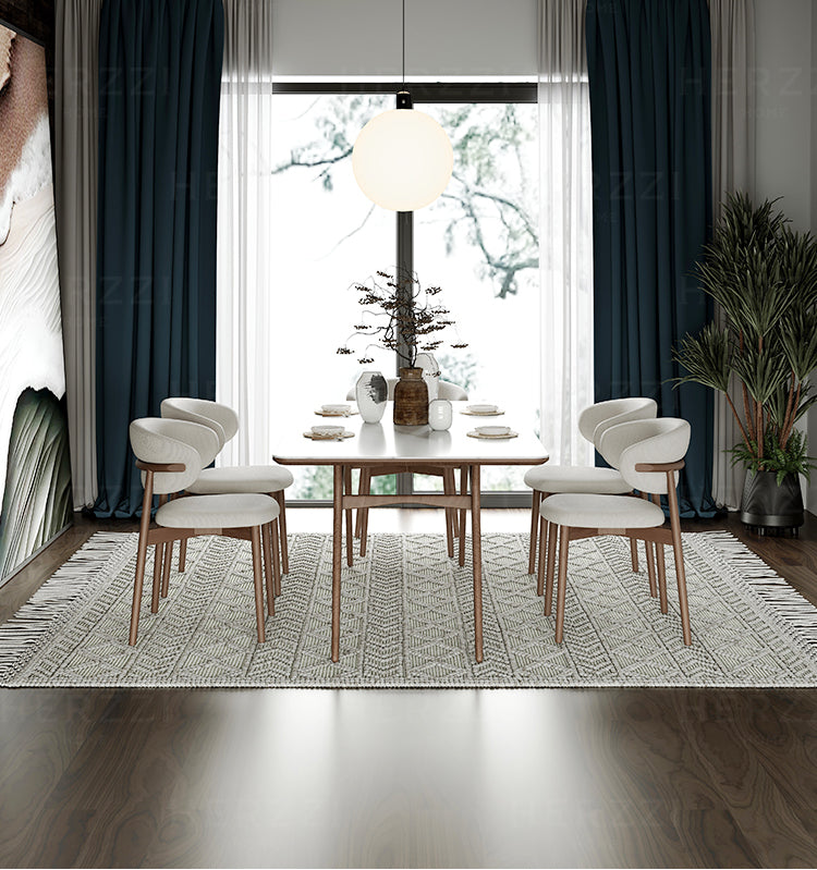 HERZZI Isolde Urban Solid Wood Dining Chair - Antique Style, Simple Backrest, Restaurant Stool from HERZZI