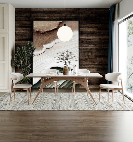 HERZZI Isolde Urban Solid Wood Dining Chair - Antique Style, Simple Backrest, Restaurant Stool from HERZZI