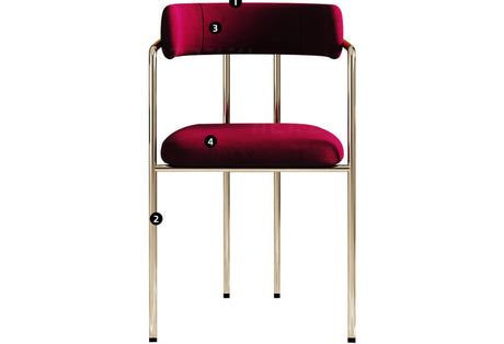 HERZZI Lysandra Customizable Luxurious Dining Chair from HERZZI