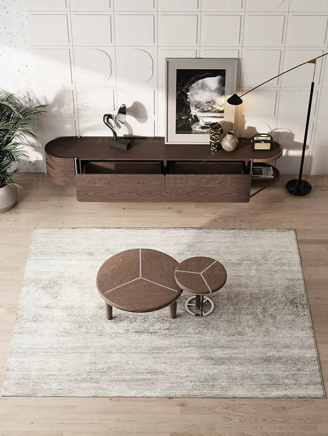 HERZZI Marcellus Elegant Composite Black Coffee Table Set from HERZZI