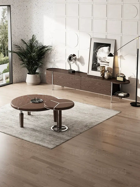 HERZZI Marcellus Elegant Composite Black Coffee Table Set from HERZZI