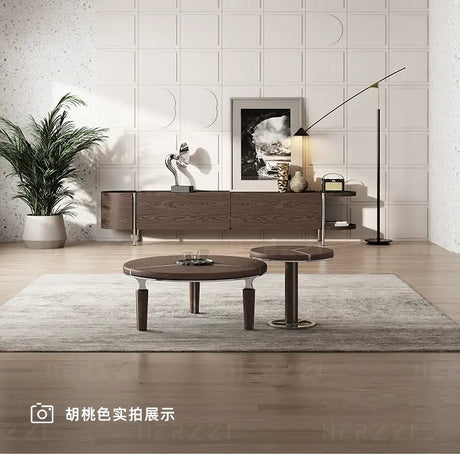 HERZZI Marcellus Elegant Composite Black Coffee Table Set from HERZZI