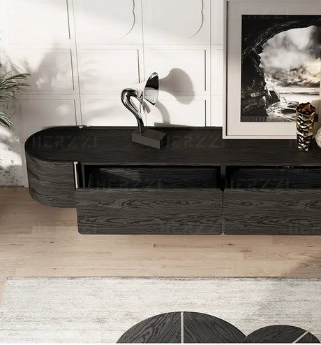 HERZZI Marcellus Elegant Composite Black Coffee Table Set from HERZZI