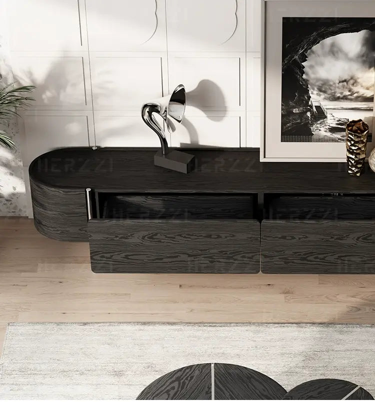 HERZZI Marcellus Elegant Composite Black Coffee Table Set from HERZZI