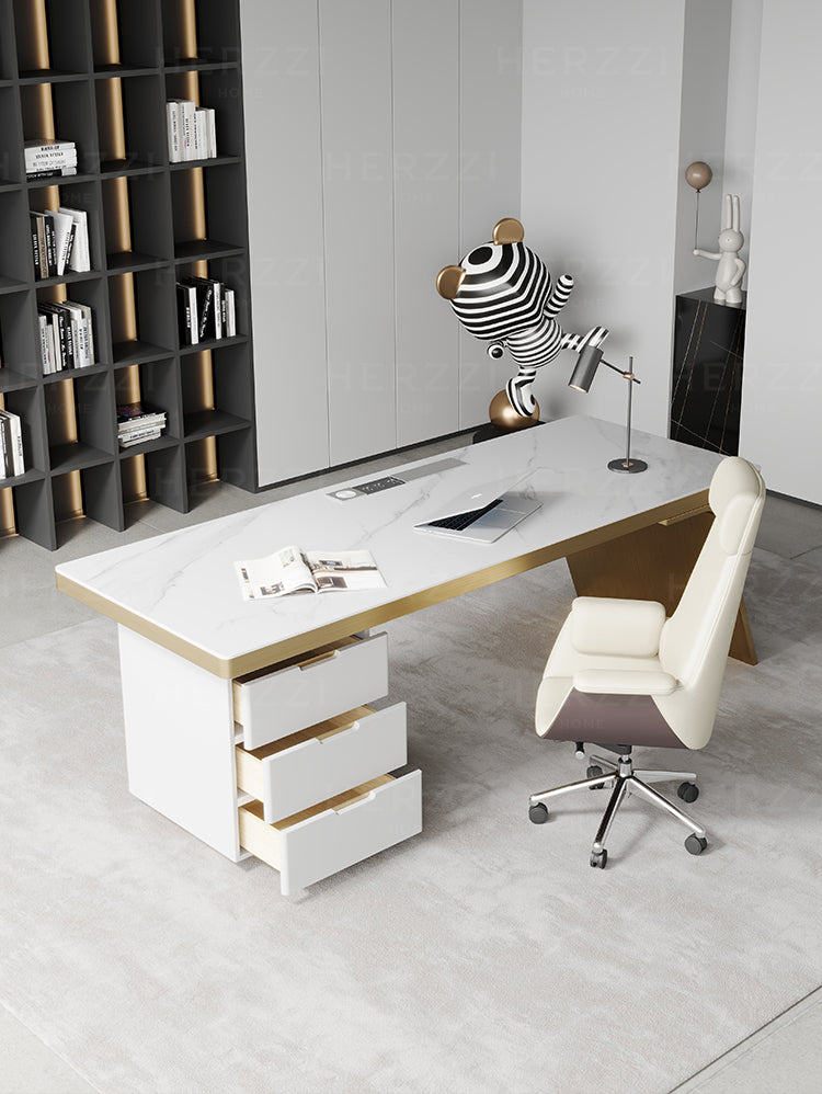 HERZZI Marcellus Smart Modern Luxury Corner Desk Cabinet from HERZZI