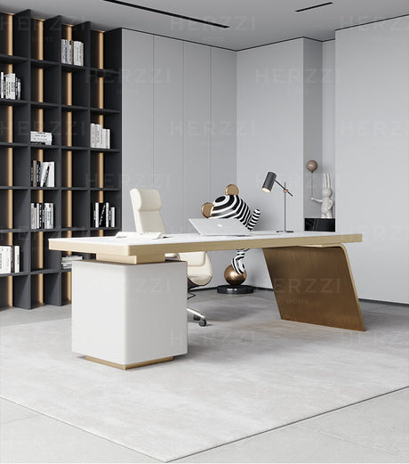 HERZZI Marcellus Smart Modern Luxury Corner Desk Cabinet from HERZZI