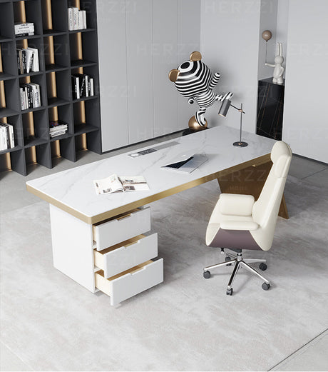 HERZZI Marcellus Smart Modern Luxury Corner Desk Cabinet from HERZZI