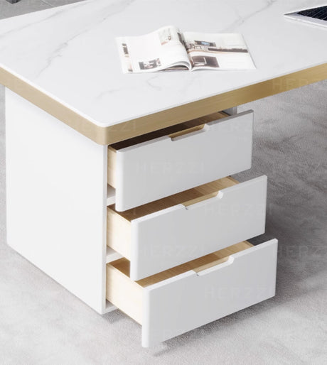 HERZZI Marcellus Smart Modern Luxury Corner Desk Cabinet from HERZZI