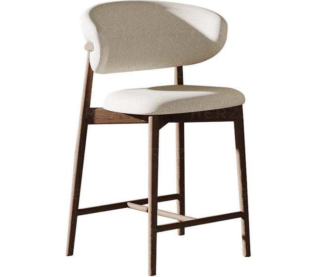 HERZZI Santiago Elegant Raw Wood Barstool from HERZZI