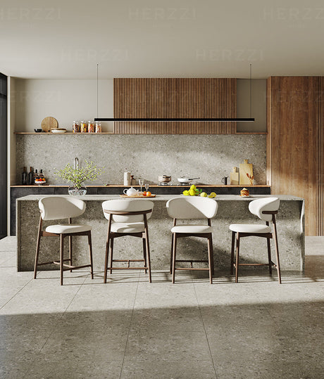 HERZZI Santiago Elegant Raw Wood Barstool from HERZZI