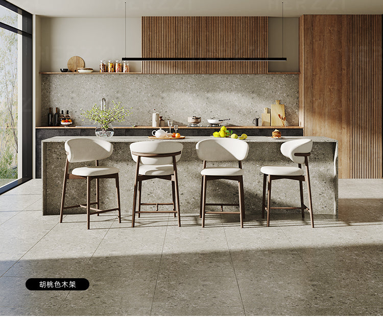 HERZZI Santiago Elegant Raw Wood Barstool from HERZZI