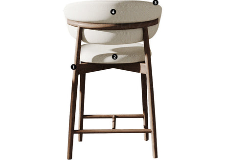 HERZZI Santiago Elegant Raw Wood Barstool from HERZZI