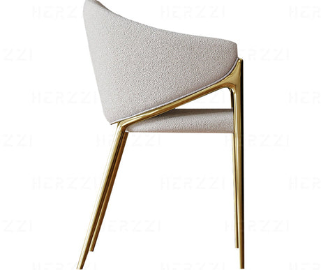 HERZZI Santiago Elegant Stainless Steel Luxury Dining Chair from HERZZI