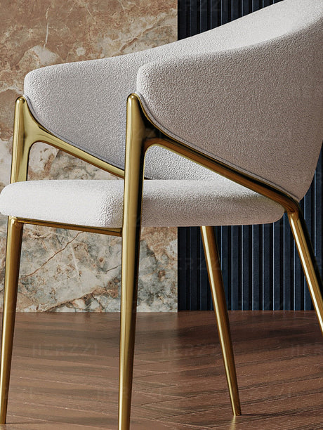 HERZZI Santiago Elegant Stainless Steel Luxury Dining Chair from HERZZI