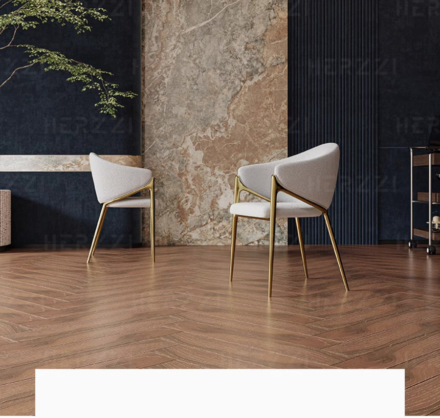 HERZZI Santiago Elegant Stainless Steel Luxury Dining Chair from HERZZI