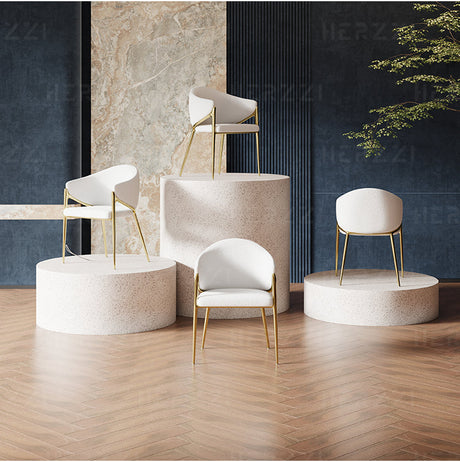 HERZZI Santiago Elegant Stainless Steel Luxury Dining Chair from HERZZI