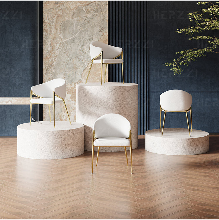 HERZZI Santiago Elegant Stainless Steel Luxury Dining Chair from HERZZI