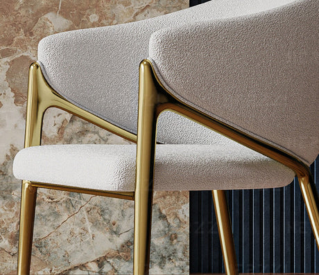 HERZZI Santiago Elegant Stainless Steel Luxury Dining Chair from HERZZI