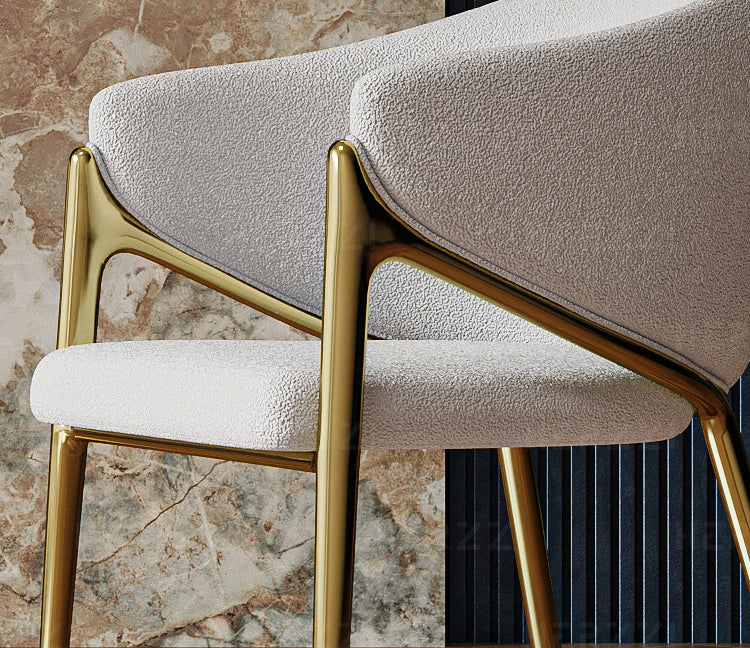 HERZZI Santiago Elegant Stainless Steel Luxury Dining Chair from HERZZI