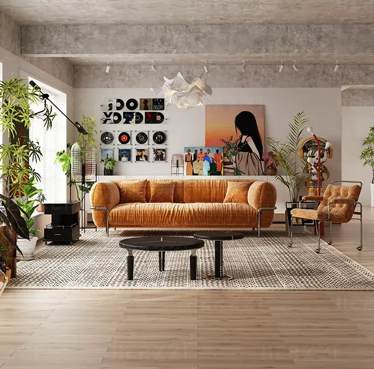 HERZZI Santiago Elegant Stainless Steel Vintage Sofa from HERZZI