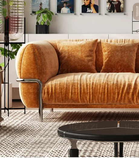 HERZZI Santiago Elegant Stainless Steel Vintage Sofa from HERZZI