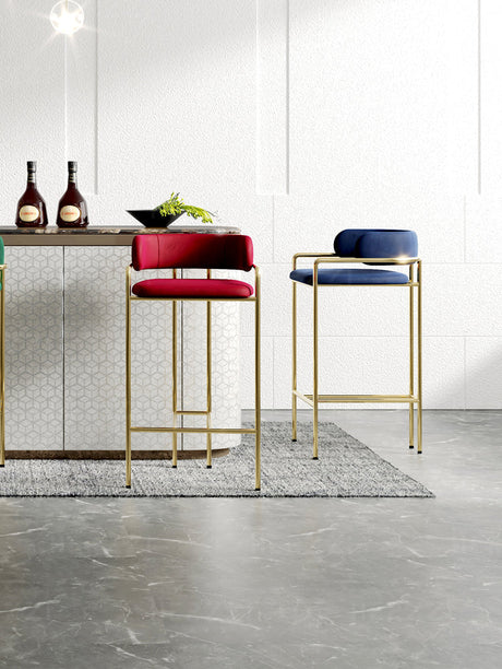HERZZI Santiago Opulent Gold Luxury Bar Chair from HERZZI
