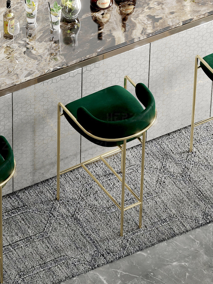 HERZZI Santiago Opulent Gold Luxury Bar Chair from HERZZI