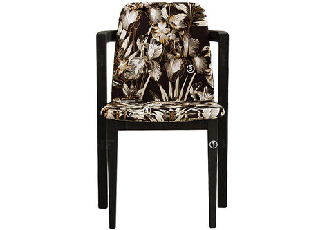 HERZZI Sapphira Artisan Retro Solid Wood Dining Chair from HERZZI