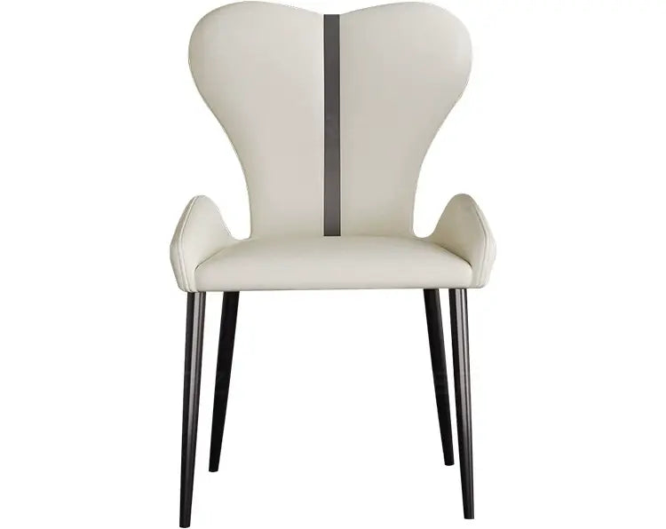 HERZZI Serafina Minimalist Stainless Steel Dark Gray Dining Chair from HERZZI