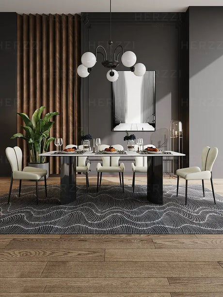 HERZZI Serafina Minimalist Stainless Steel Dark Gray Dining Chair from HERZZI