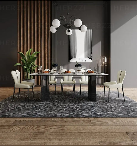 HERZZI Serafina Minimalist Stainless Steel Dark Gray Dining Chair from HERZZI
