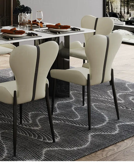 HERZZI Serafina Minimalist Stainless Steel Dark Gray Dining Chair from HERZZI